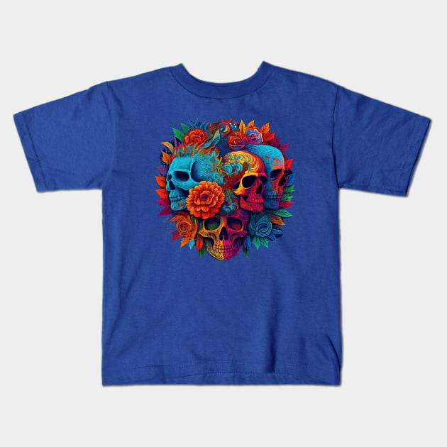 Calacas Kids T-Shirt by Daniac's store